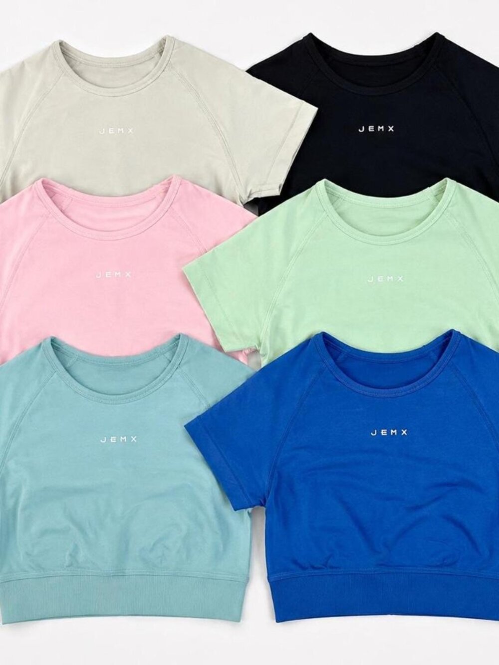 6 pack gym shirt green pink navy black and gray